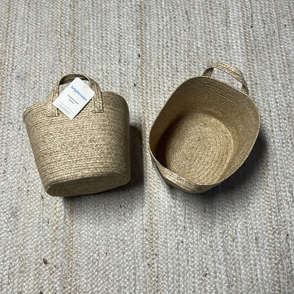 NEW 2 Brightroom Braided Paper Rope Baskets - Picture 2 of 3